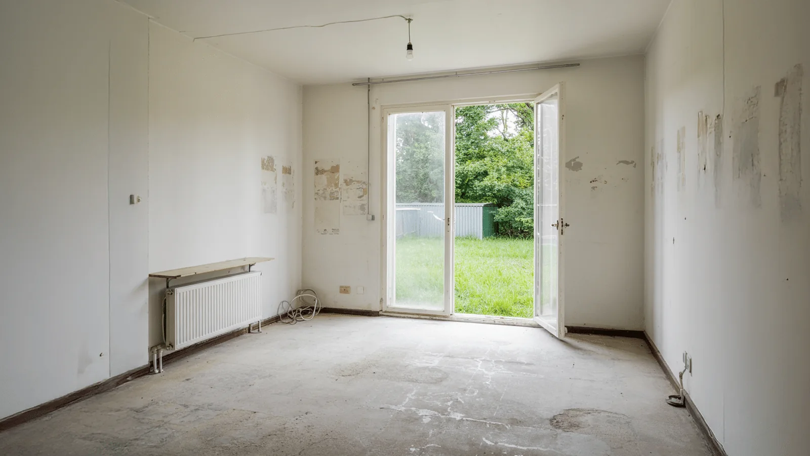 Ein leerer Raum im Rohzustand