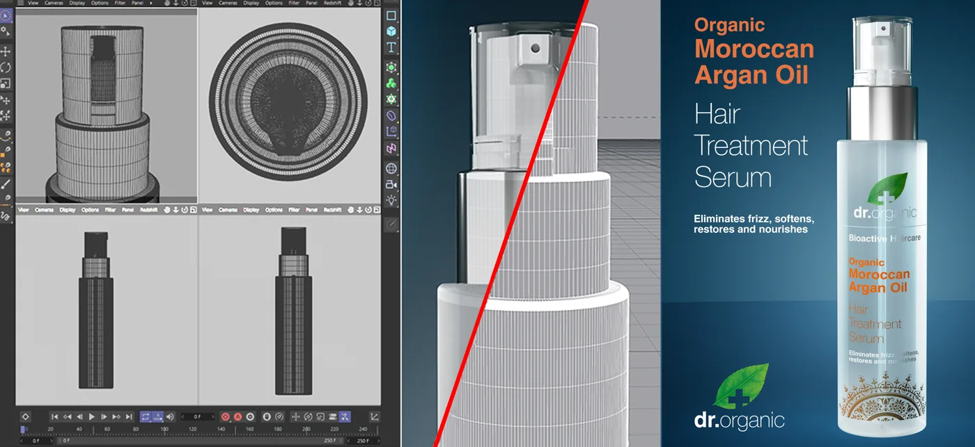 Ein Serum als 3D-Modell, aufgeschnitten bis zum Innenleben. So sieht man, was die Fotografie nicht zeigen kann.